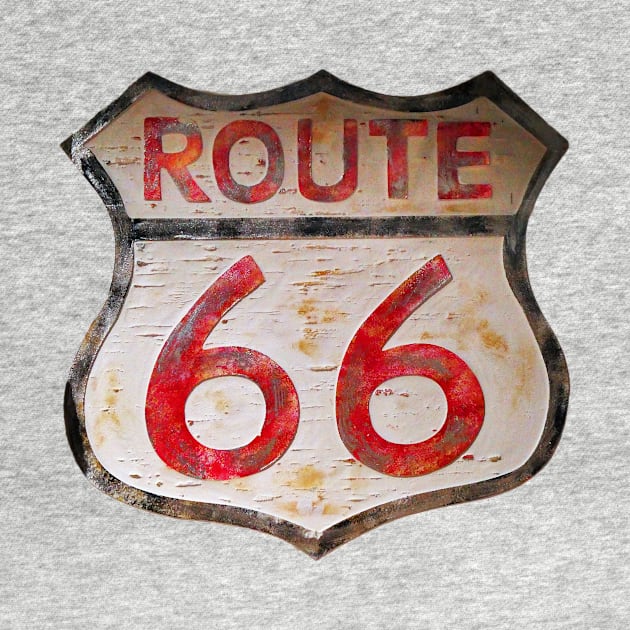 Vintage Route 66 USA America Highway Sign by JonDelorme